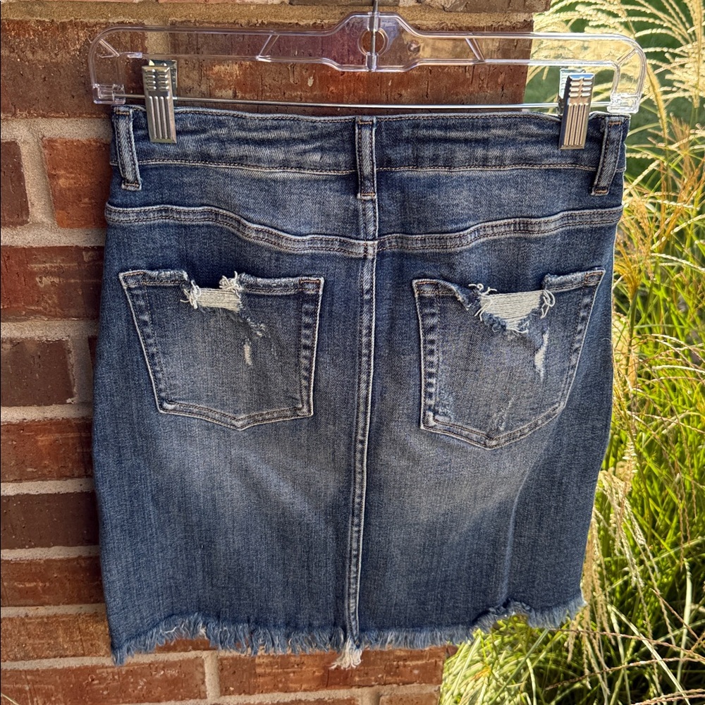 RISEN Ladies S Denim Distressed Jean Skirt - Picture 8 of 8